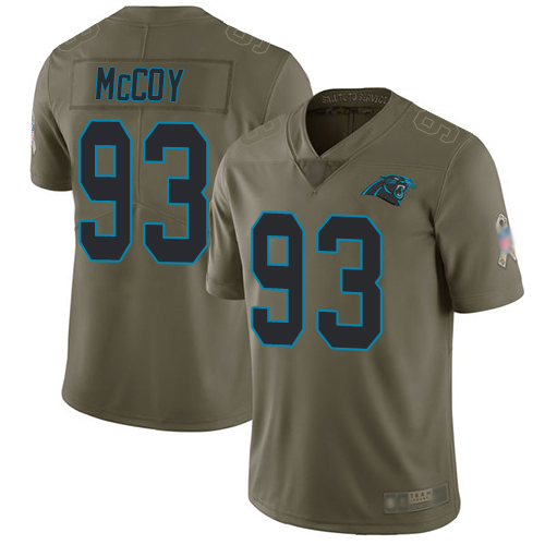 Carolina Panthers Limited Olive Youth Gerald McCoy Jersey NFL Football #93 2017 Salute to Service->women nfl jersey->Women Jersey